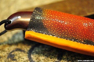 manta ray sheath with Halecky blade - detail